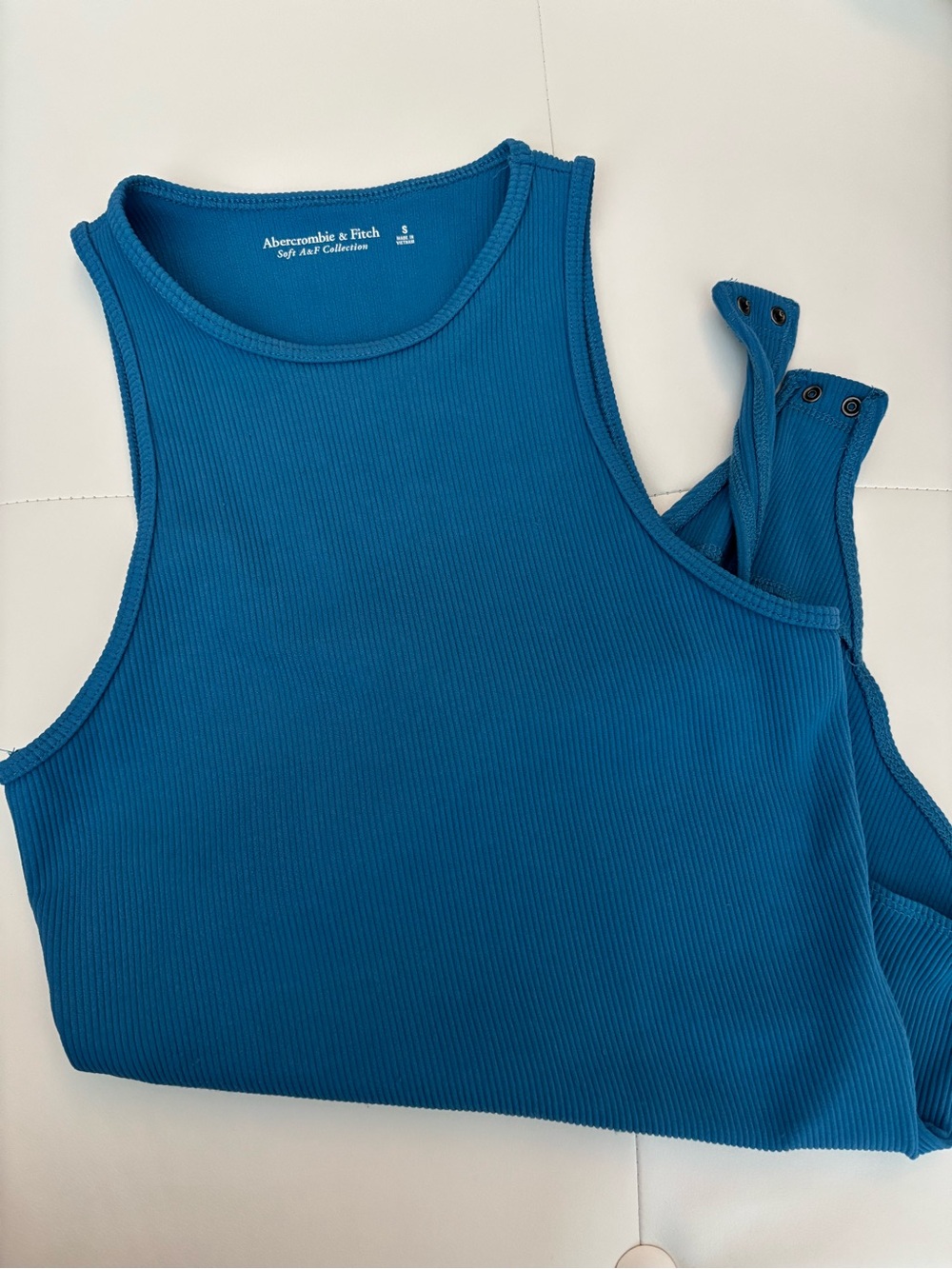 Abercrombie & Fitch Teal Blue Ribbed bodysuit